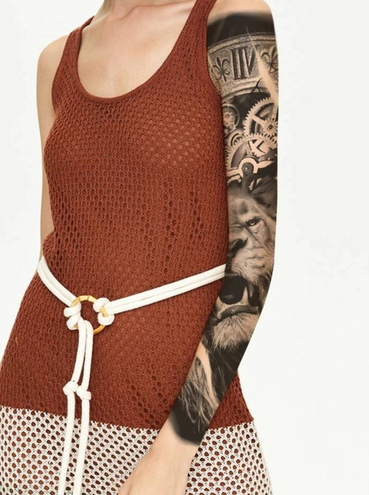 Lion Pattern Tattoo Sticker