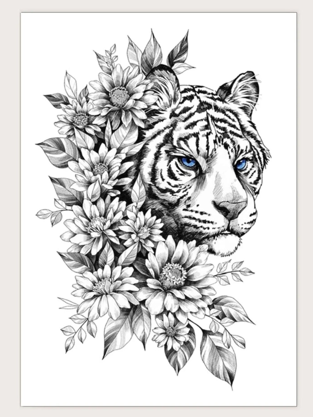 Tiger and Flower Tattoos: Bold, Beautiful Designs