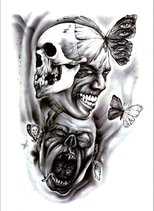 1sheet Halloween Skull Pattern