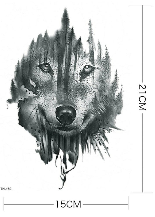 Wolf Face Tattoo Sticker