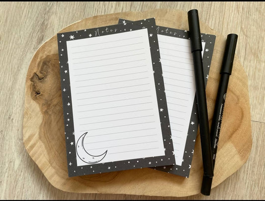 Moon & Stars Notepad - Tear-off pad - A6 letter paper