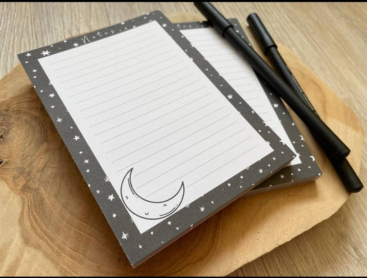Moon & Stars Notepad - Tear-off pad - A6 letter paper