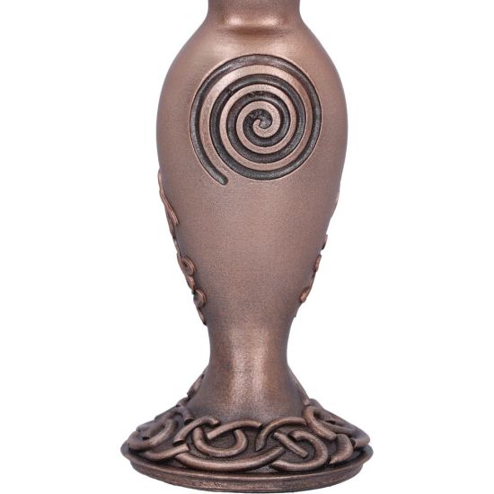 Exclusive Bronze Spiral Goddess Candle Holder 20.3cm