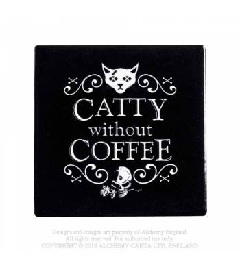 Catty Without Coffee Coaster