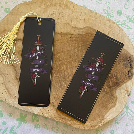 Enemies to Lovers Bookmark | Bookmark with Tassels |