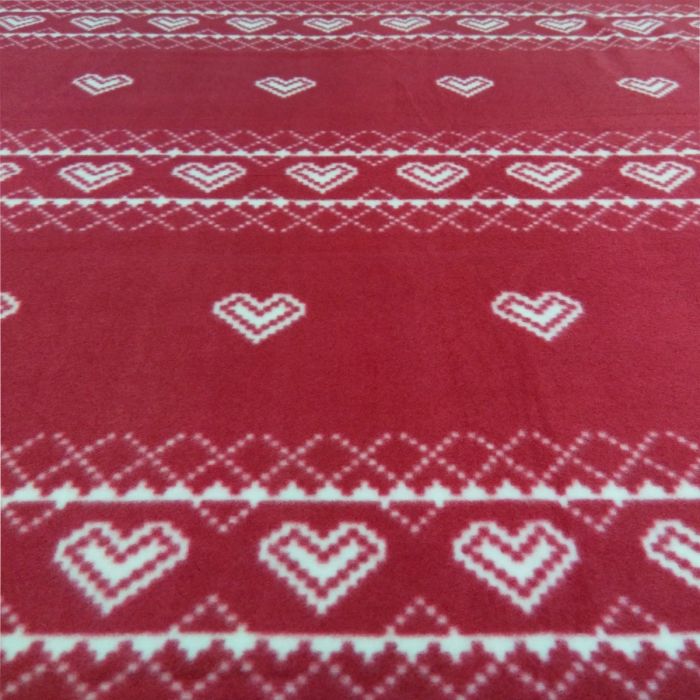 A.F.U Dreamscene Nordic Fleece Throw, Red - 125 x 150cm