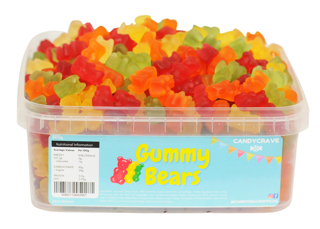GUMMY BEARS TUB (CANDYCRAVE) 800g