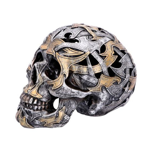Tribal Traditions Large Metallic Skull Ornament 19.5cm