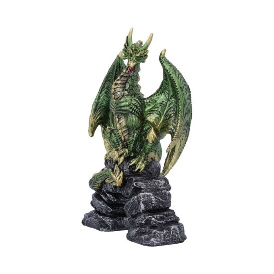 Haranu Green Metallic Dragon Figurine 15.5cm