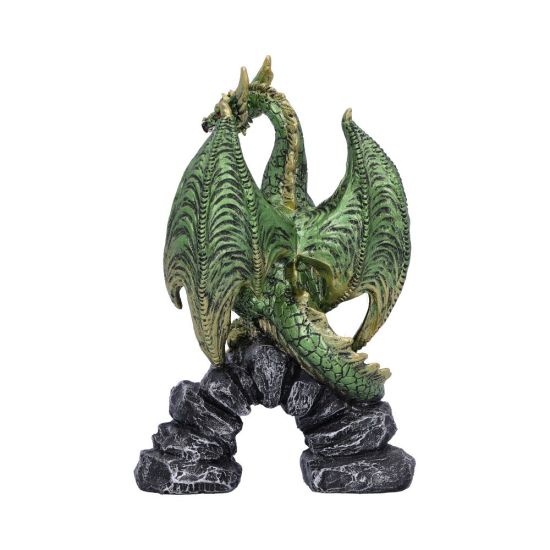 Haranu Green Metallic Dragon Figurine 15.5cm