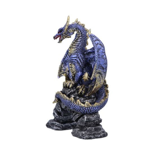 Acko Metallic Blue Dragon Figurine 15.5cm