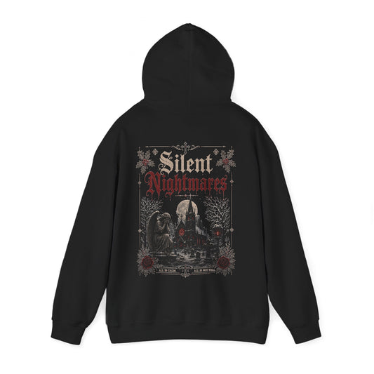 Silent Nightmares Christmas Hoodie - Dark Holiday Horror Sweatshirt