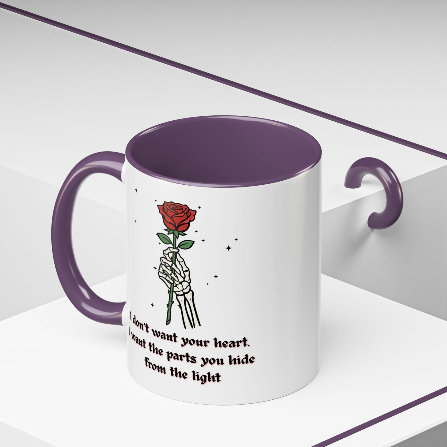 Skeleton Hand Rose Mug