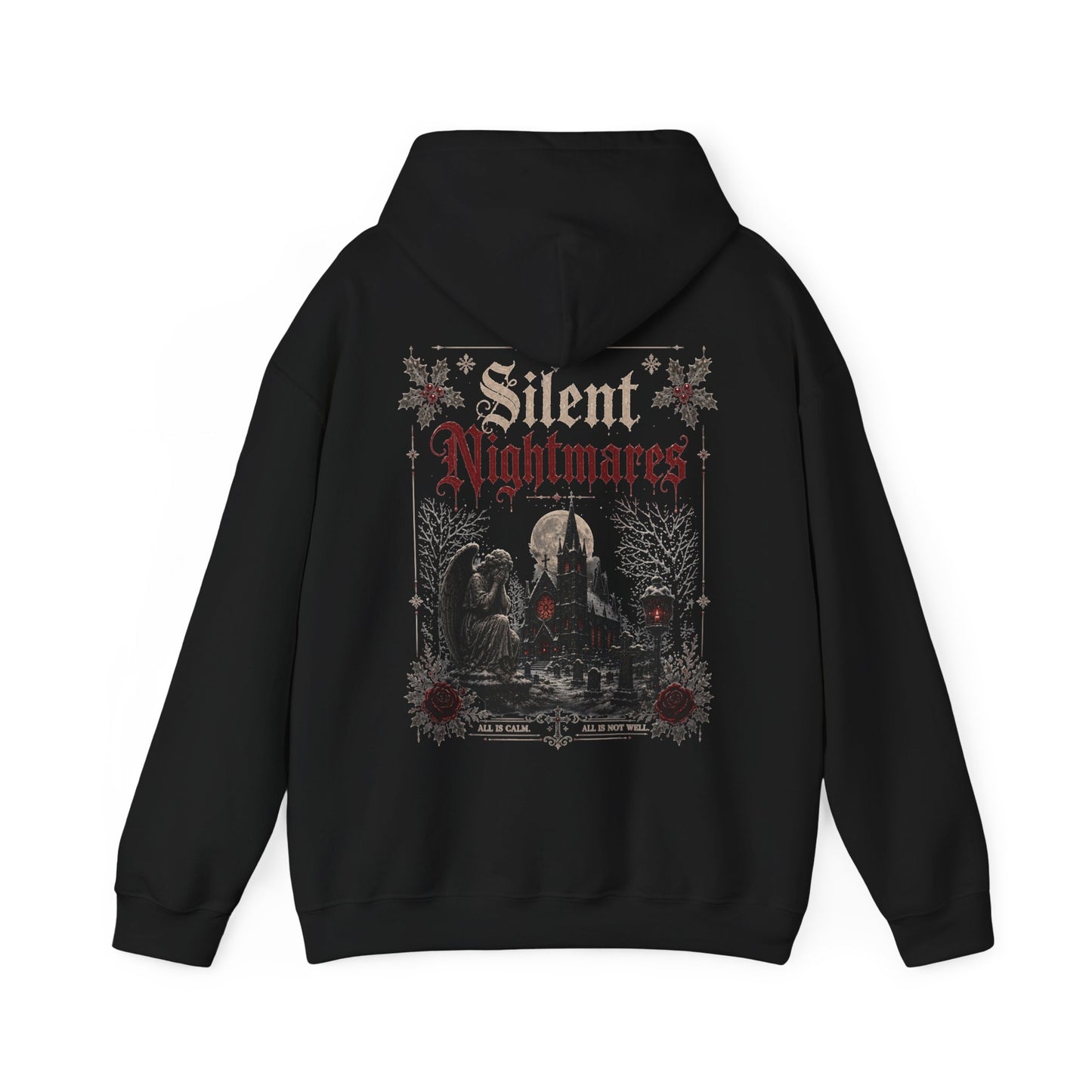 Silent Nightmares Christmas Hoodie - Dark Holiday Horror Sweatshirt