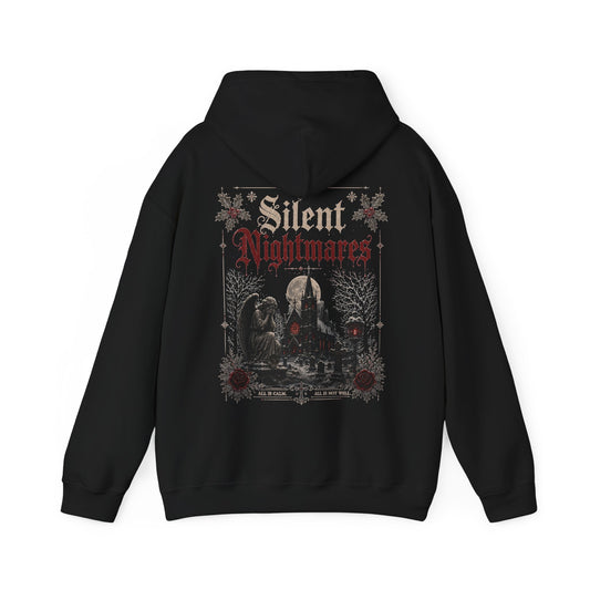 Silent Nightmares Christmas Hoodie - Dark Holiday Horror Sweatshirt