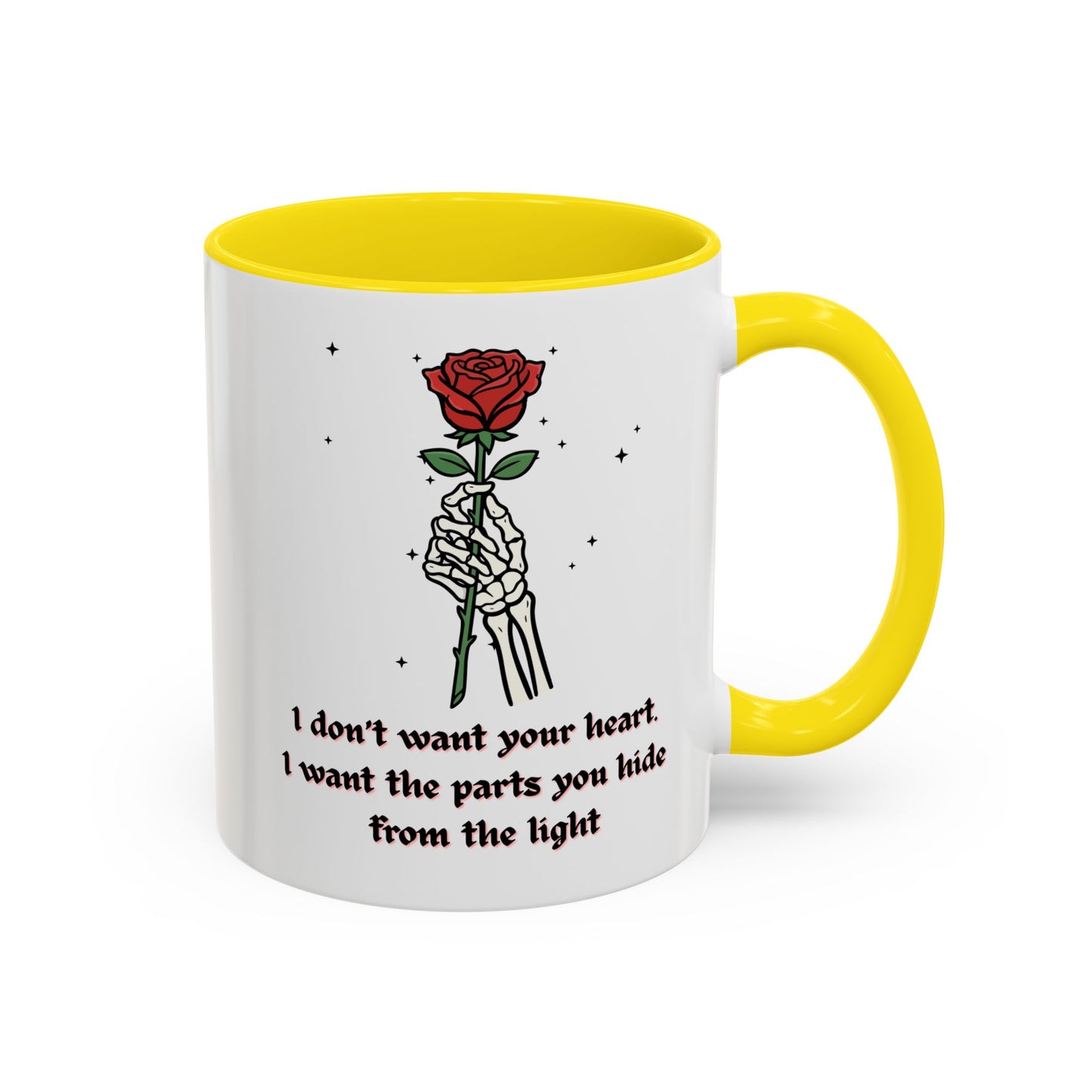 Skeleton Hand Rose Mug