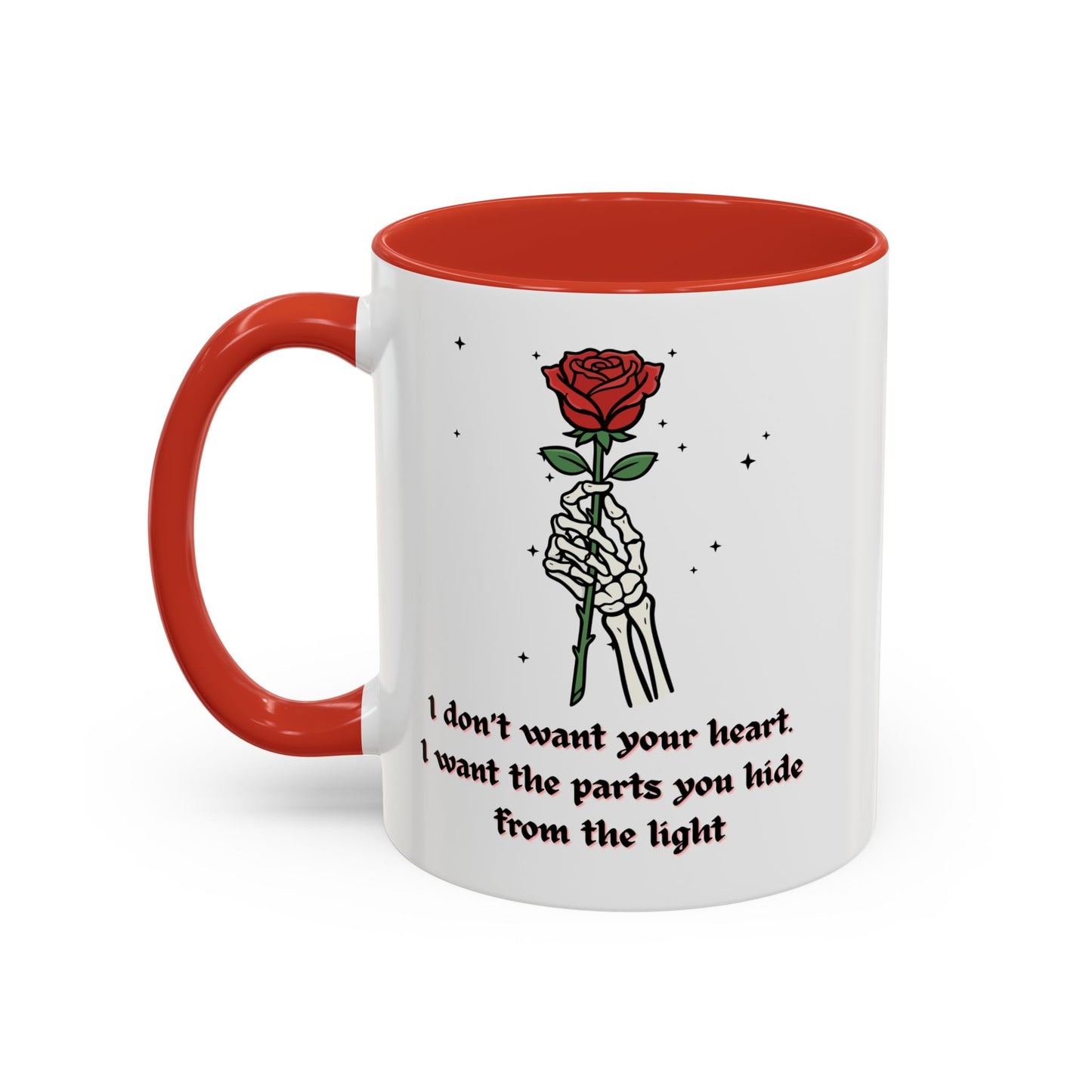Skeleton Hand Rose Mug