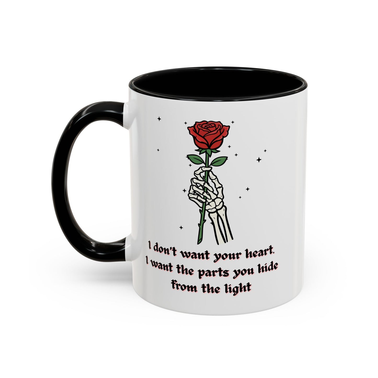 Skeleton Hand Rose Mug