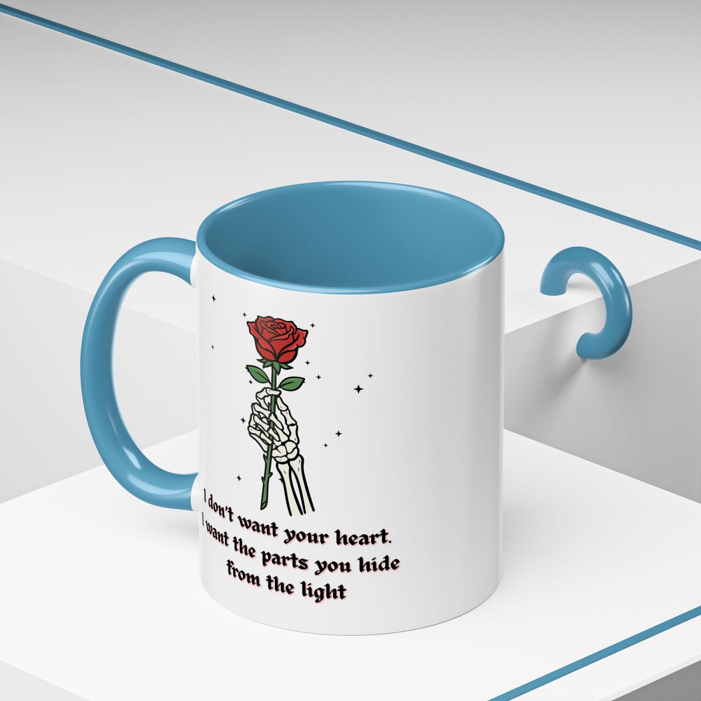 Skeleton Hand Rose Mug