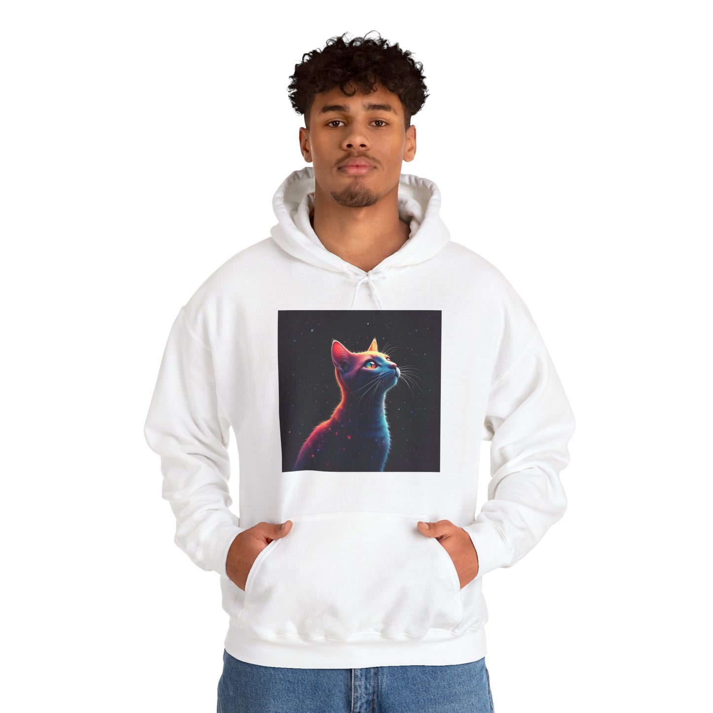 Neon Space Cat Hoodie