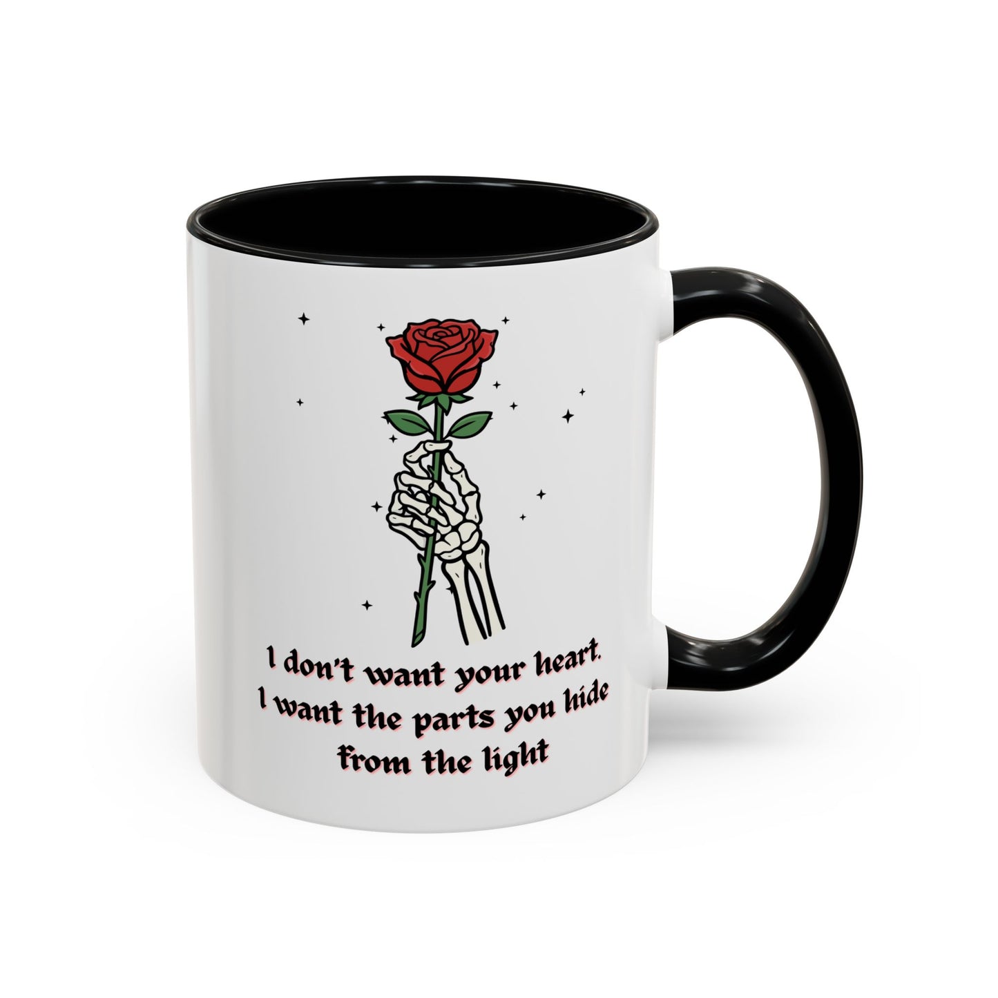 Skeleton Hand Rose Mug