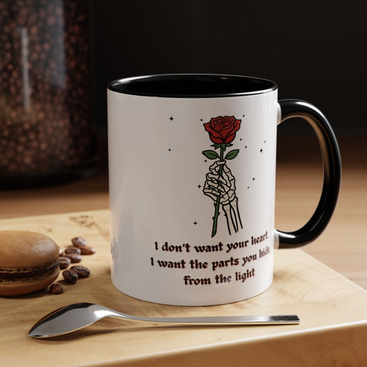 Skeleton Hand Rose Mug