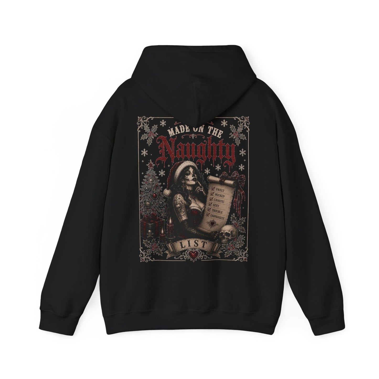 Naughty List Christmas Hoodie - Sultry Holiday Sweatshirt