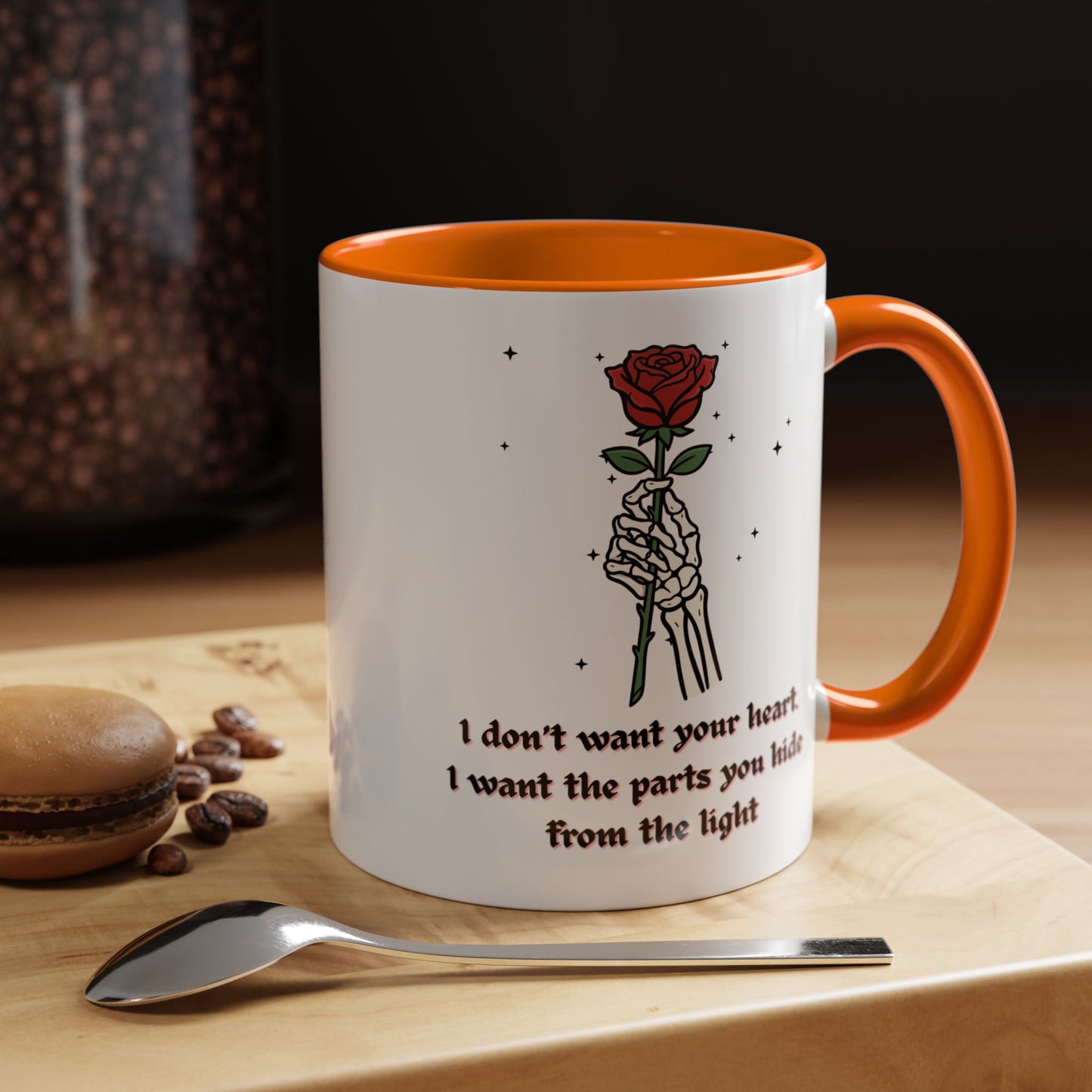 Skeleton Hand Rose Mug