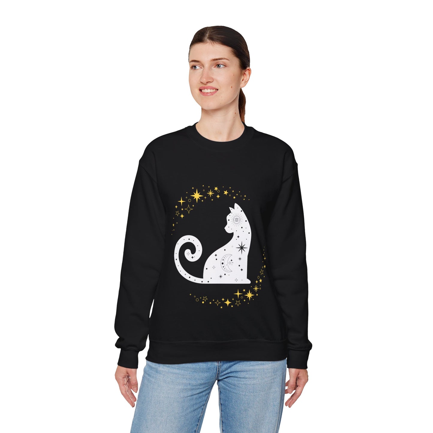 Starry Cat Crewneck Sweatshirt
