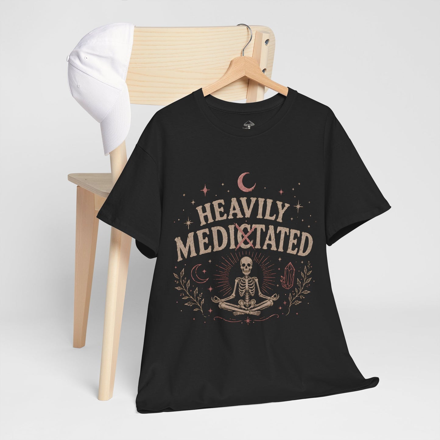 Heavily Meditated - Skeleton Yoga Graphic Tee