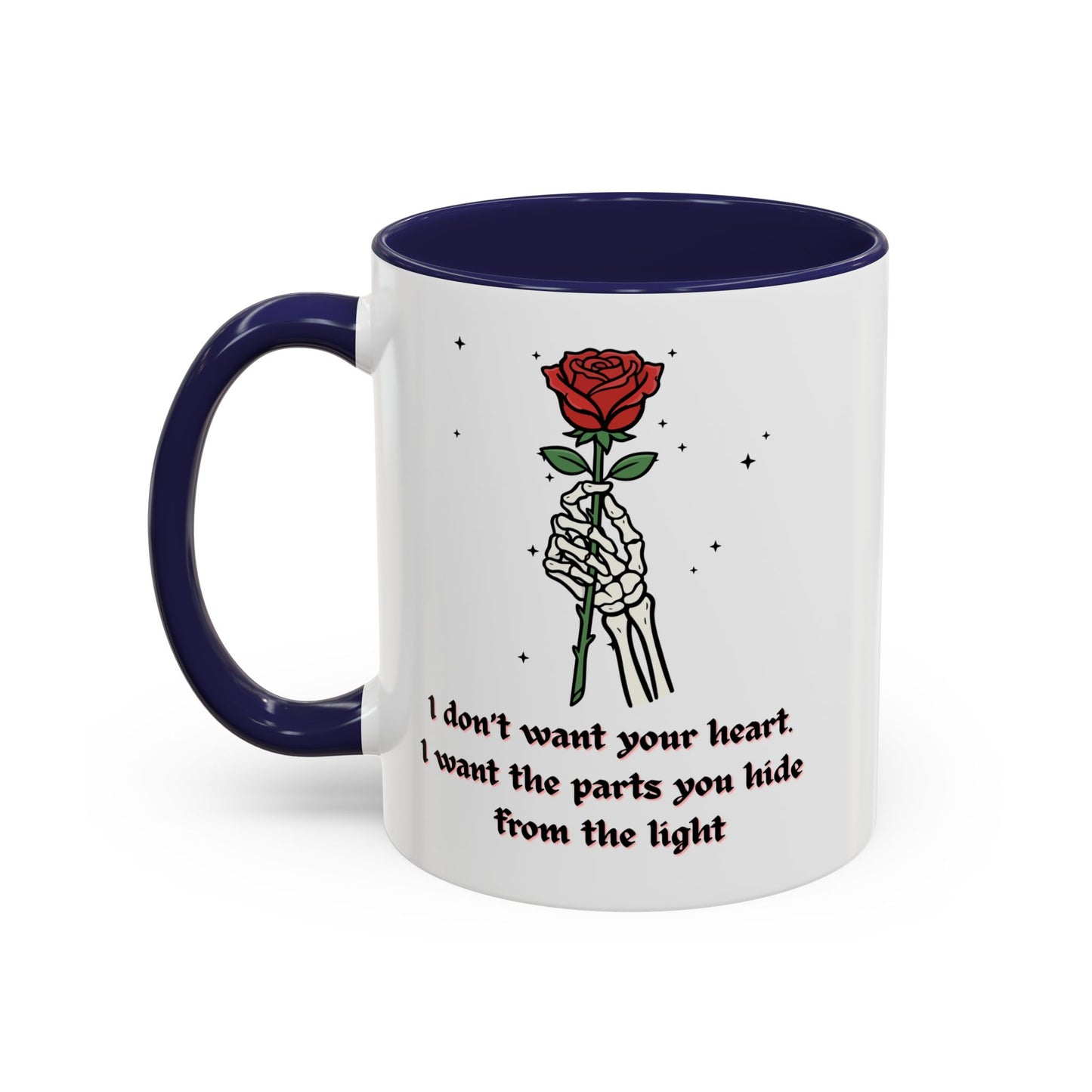 Skeleton Hand Rose Mug