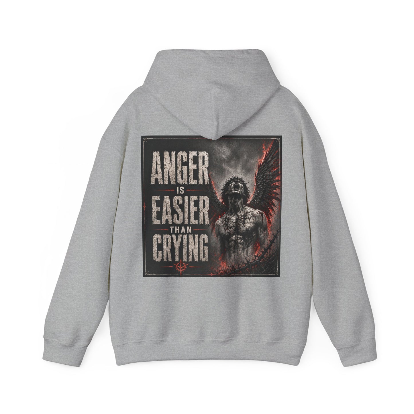 "Anger Is Easier Than Crying" - Mental Health Awareness Hoodie