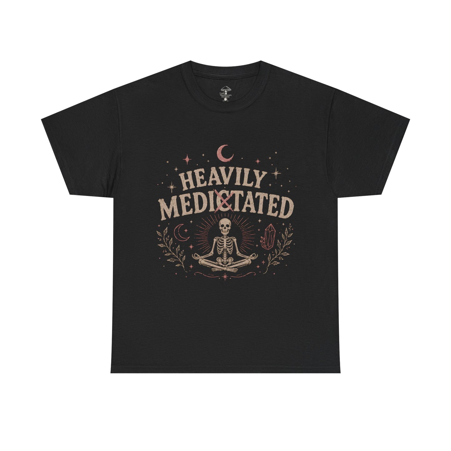 Heavily Meditated - Unisex Skeleton Yoga Graphic Tee