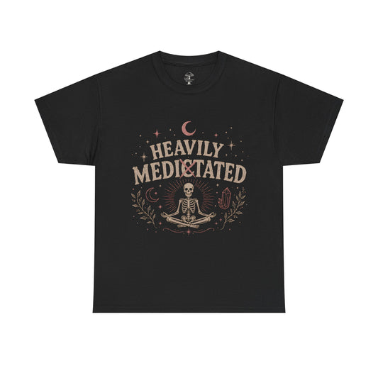 Heavily Meditated - Skeleton Yoga Graphic Tee