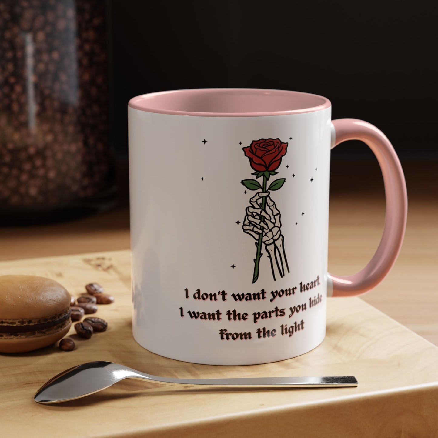 Skeleton Hand Rose Mug