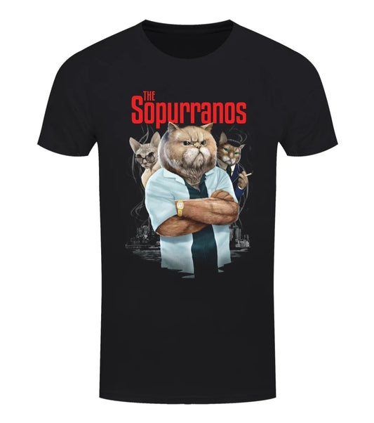 Horror Cats The Sopurranos Men's Black T-Shirt