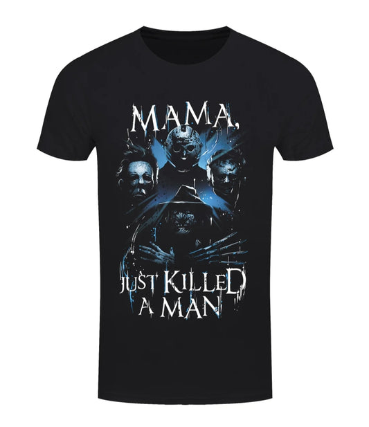 Mama, Just Killed A Man, Men's Black Horror T-Shirt