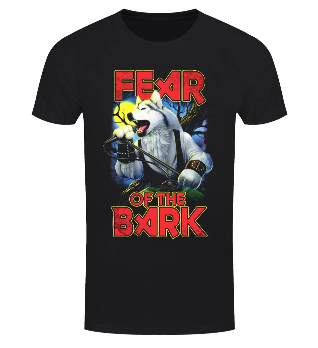 Playlist Pets Fear of the Bark Men's Black T-Shirt