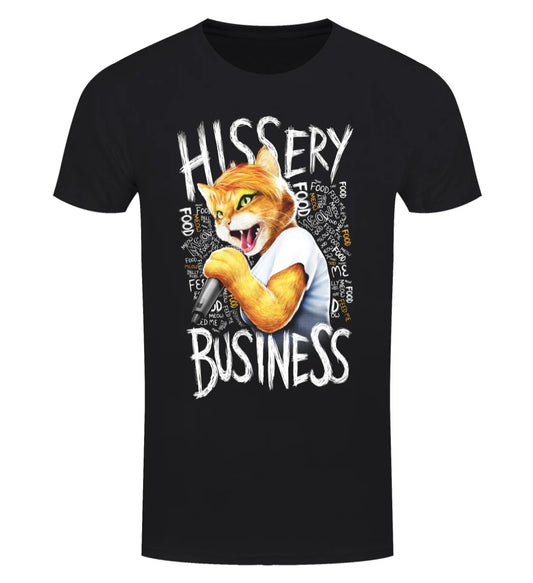 Playlist Pets Hissery Business Men's Black T-Shirt