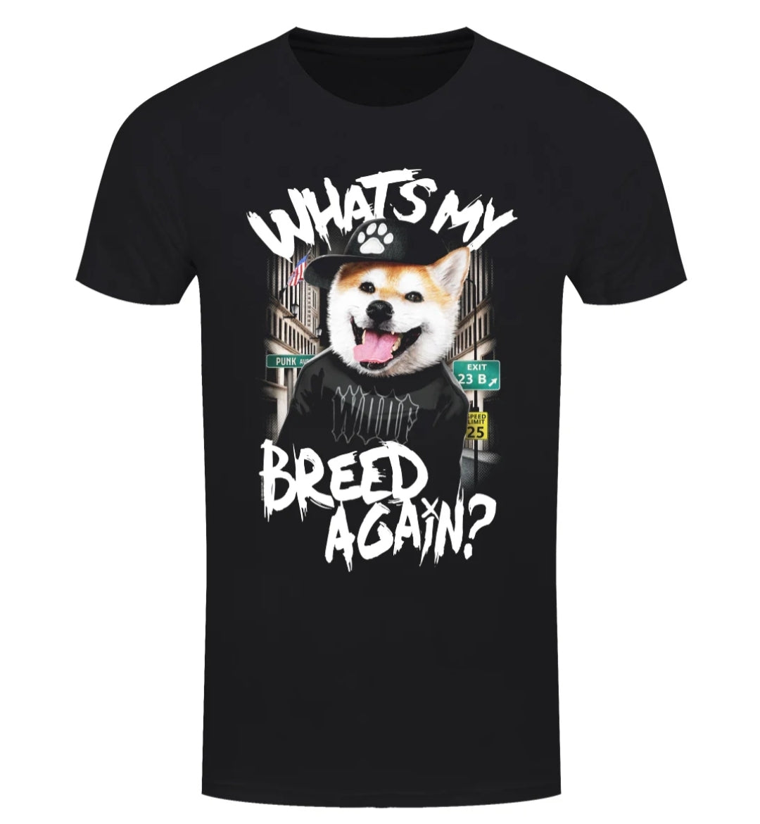 Playlist Pets What's My Breed Again? Men's Black T-Shirt