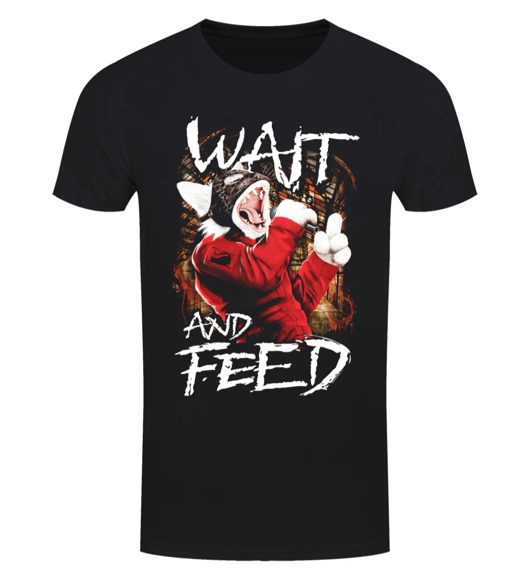 Playlist Pets Wait and Feed Men's Black T-Shirt