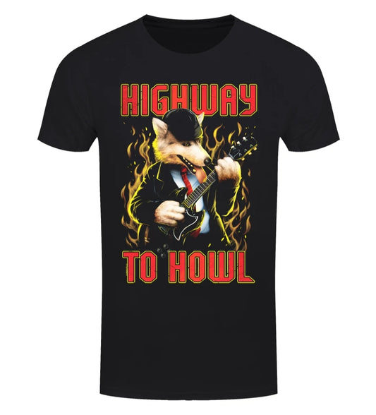 Playlist Pets Highway To Howl Men's Black T-Shirt