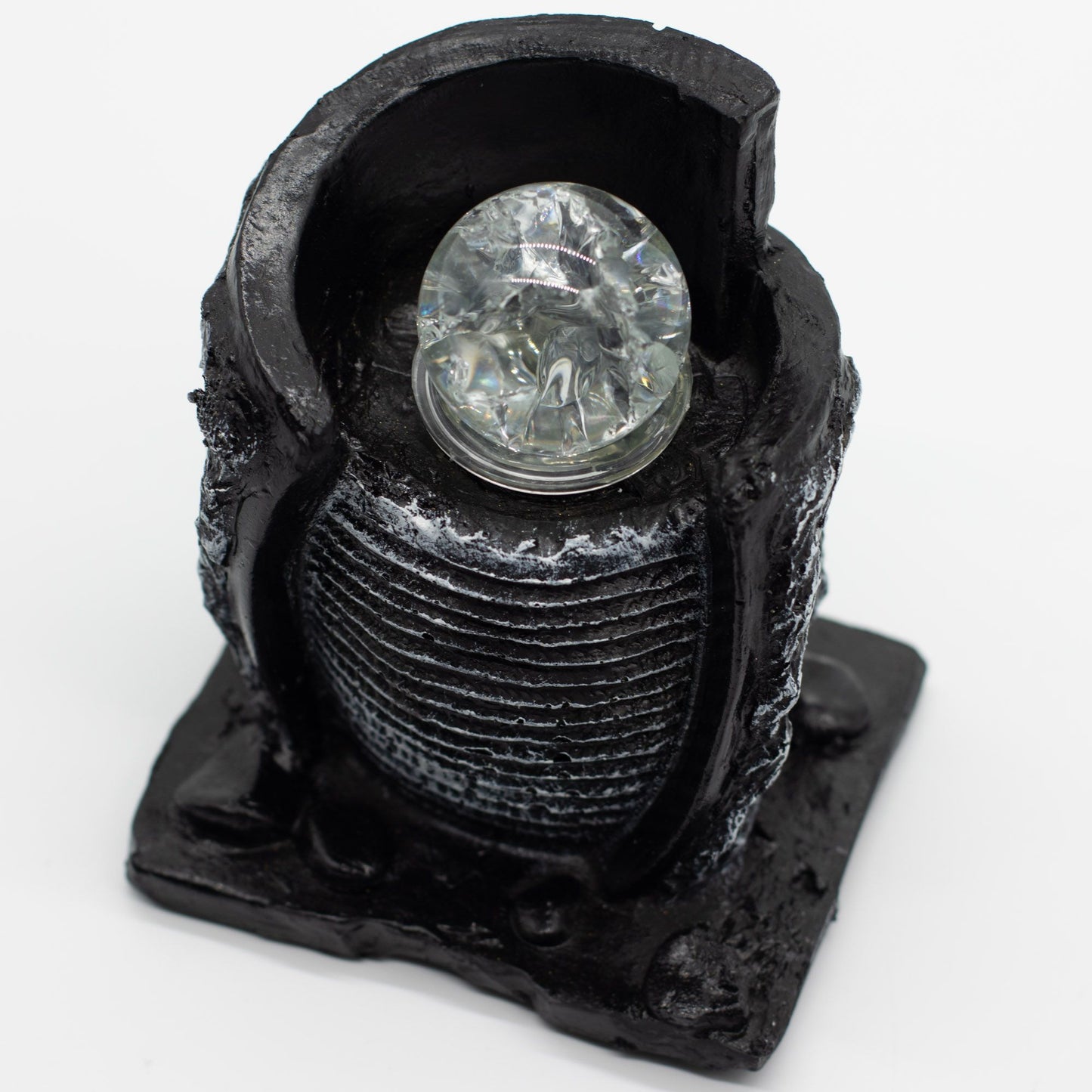 Tabletop Water Feature -15x13x20cm - Water Pot & Crystal Ball