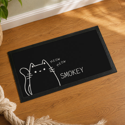 Personalised Cartoon Cat Bowl Mat