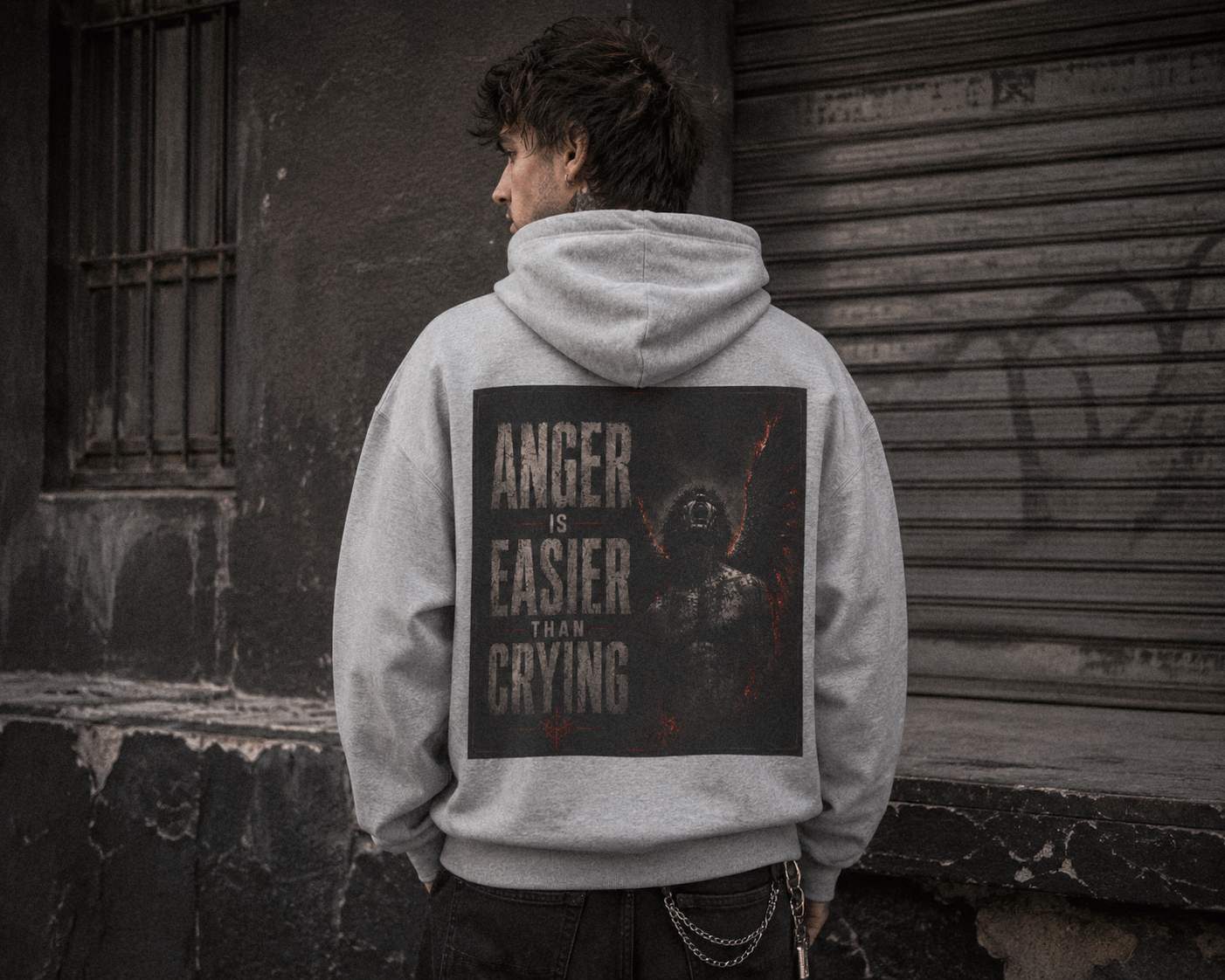 "Anger Is Easier Than Crying" - Mental Health Awareness Hoodie