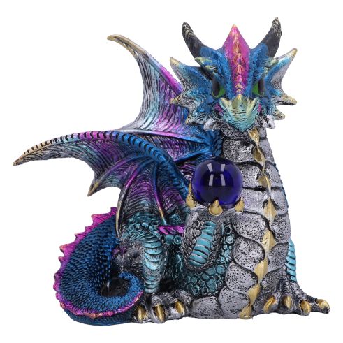 Orb Hoard Dragon Figurine (Blue)