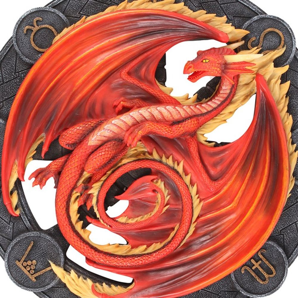 Beltane Dragon Resin Wall Plaque by Anne Stokes