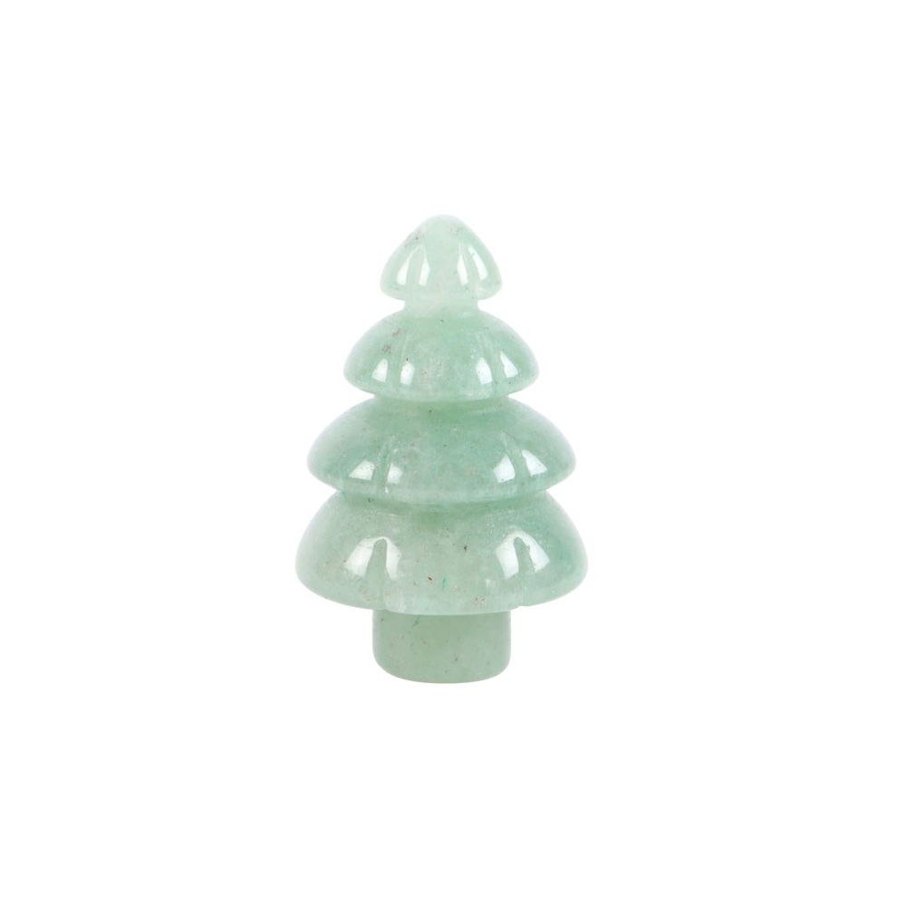 Green Aventurine Crystal Christmas Tree in a Bag