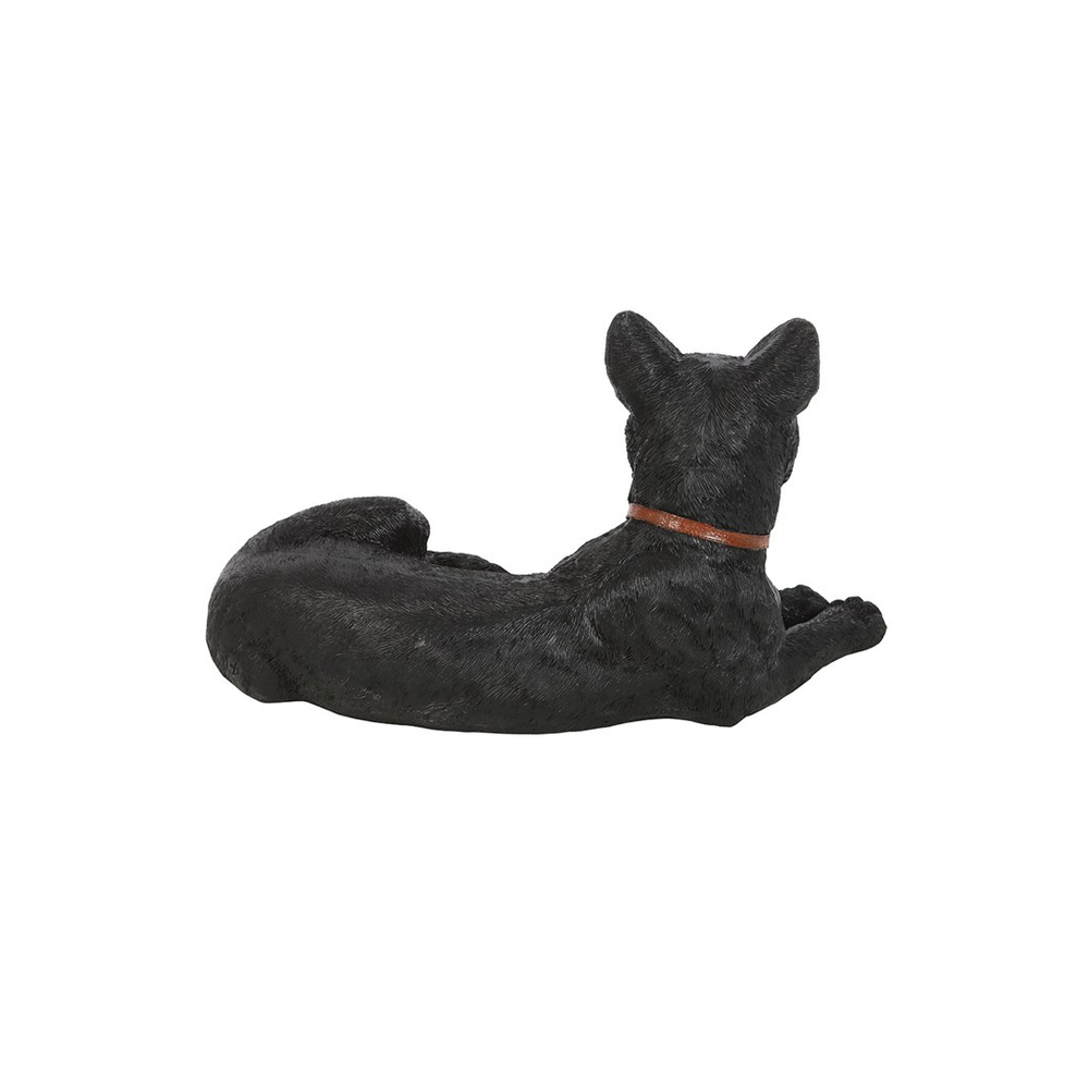 Laying Black Cat Figurine