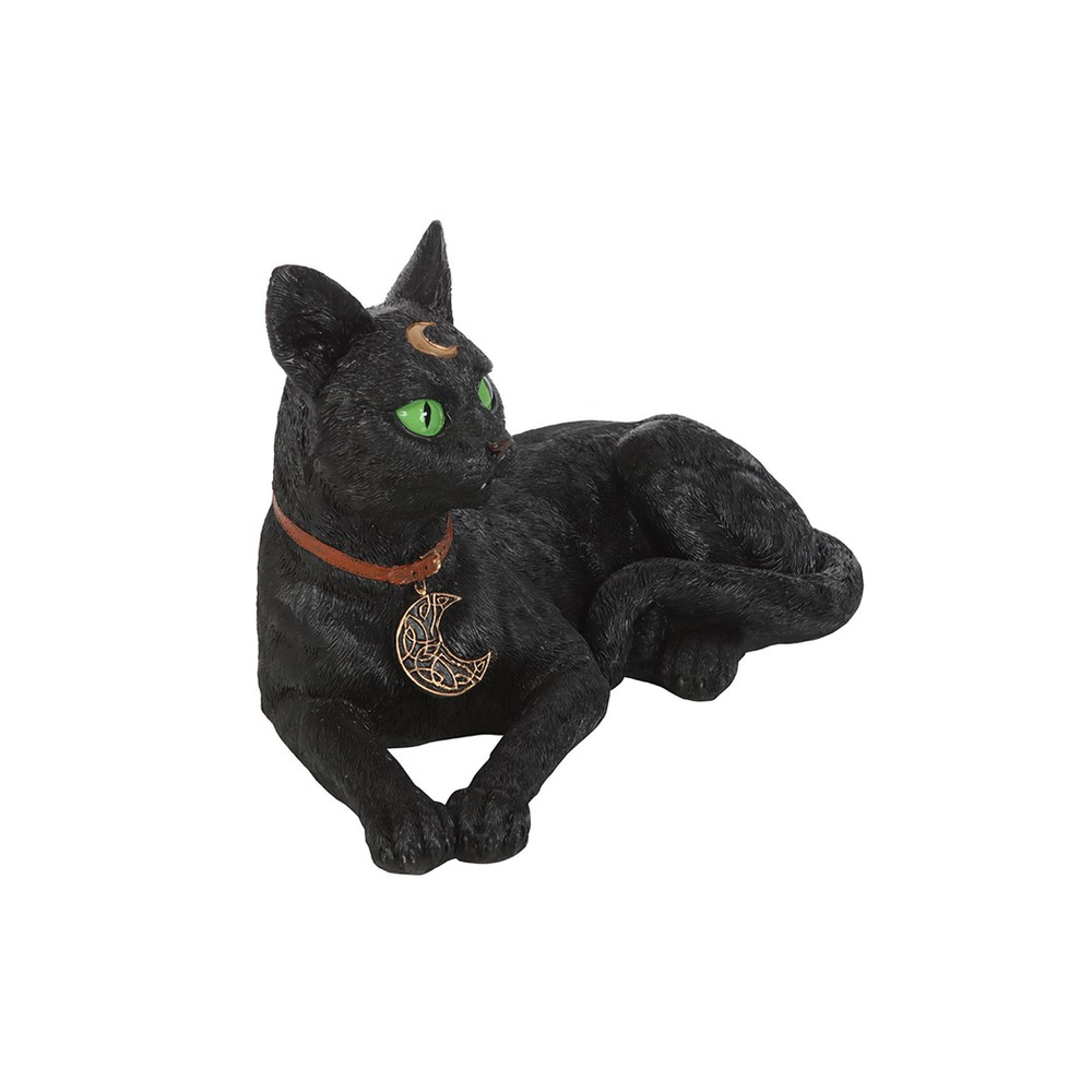 Laying Black Cat Figurine